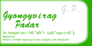 gyongyvirag padar business card